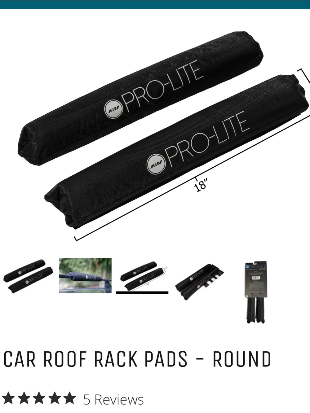 PRO-LITE CAR ROOF RACK PADS - Picture 2 of 5